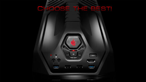 Minimalist Black Gaming PC Case Close-up 4K Desktop Wallpaper