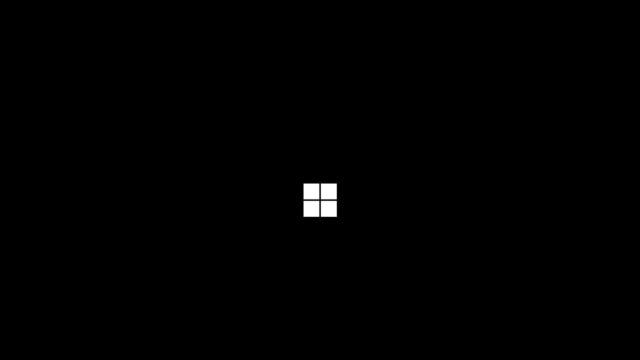 Minimalist Windows Logo on Black Background Desktop Wallpaper