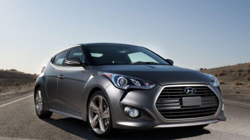 Stunning Matte Grey Hyundai Veloster Sport Car Desktop Wallpaper