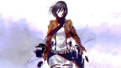 Mikasa Ackerman Attack on Titan Anime Character High Resolution Desktop Wallpaper