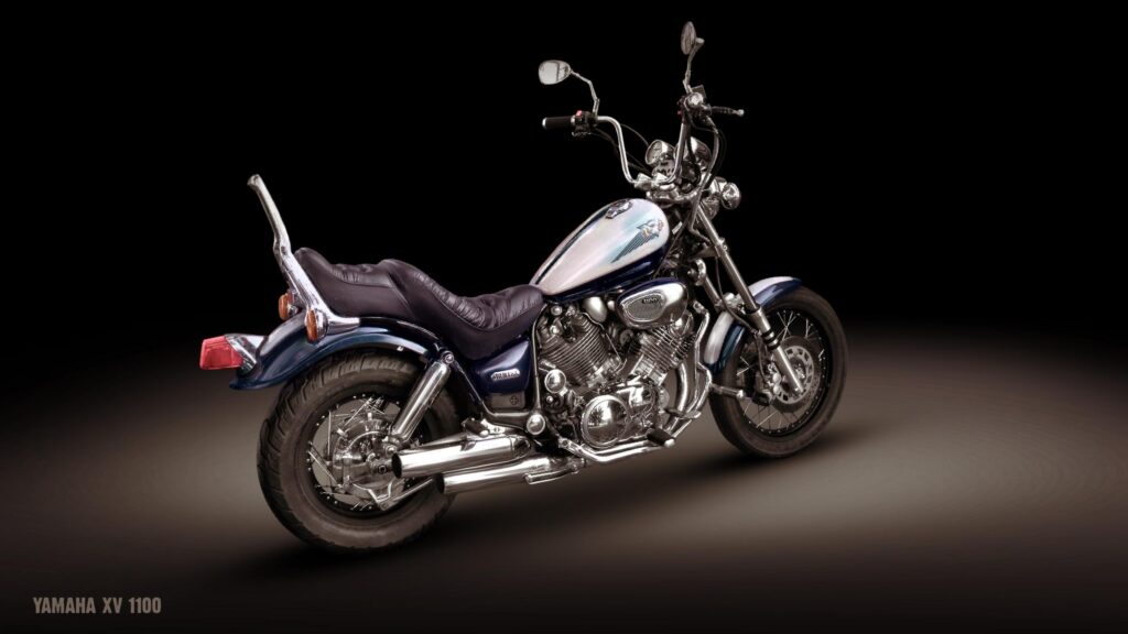 Yamaha XV 1100 Virago Cruiser Motorcycle Side Profile 4K Desktop Wallpaper