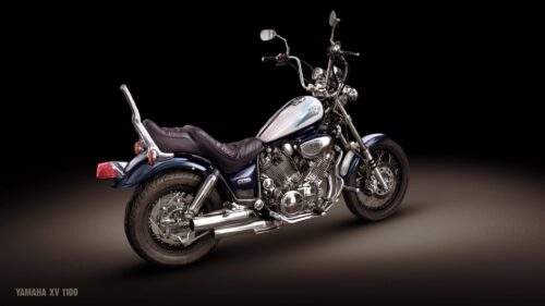 Yamaha XV 1100 Virago Cruiser Motorcycle Side Profile 4K Desktop Wallpaper