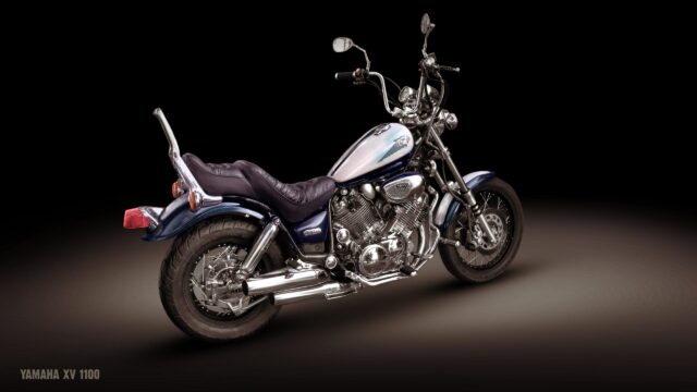 Yamaha XV 1100 Virago Cruiser Motorcycle Side Profile 4K Desktop Wallpaper