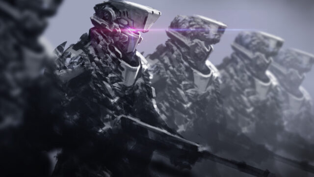 Futuristic Cybernetic Soldiers Army Digital Art 4K Wallpaper