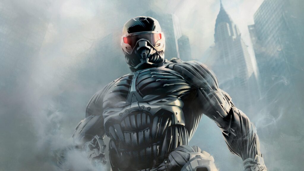 Crysis Nanosuit Soldier in Post Apocalyptic City PC Wallpaper