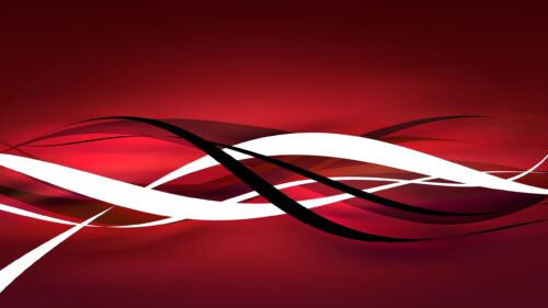 Abstract Elegant Red and Black Flowing Waves Desktop Wallpaper