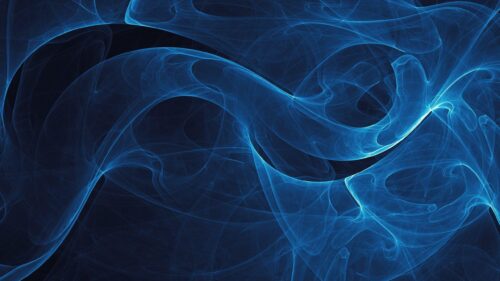 Abstract Blue Energy Waves Flowing Background 4K Desktop Wallpaper