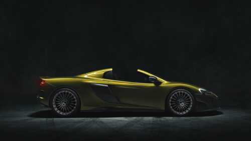 Stunning Yellow McLaren 650S Spider Side View Desktop Wallpaper