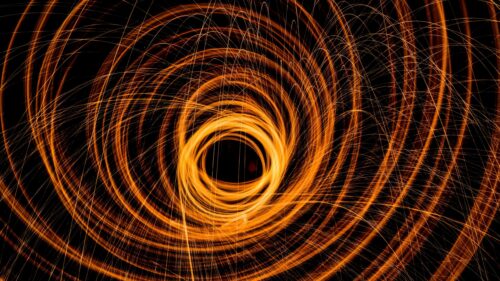 Abstract Glowing Light Trails Vortex 4K Desktop Wallpaper