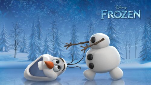Olaf Fun Snowy Scene Disney Frozen Movie 4K Desktop Wallpaper