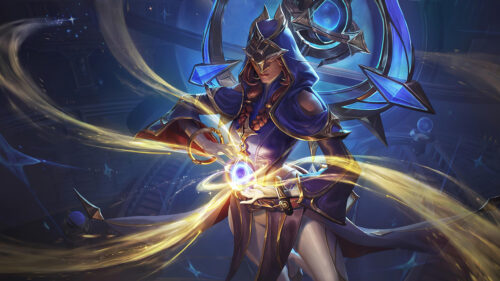 Cosmic Karma League of Legends Fantasy Character 4K Desktop Wallpaper