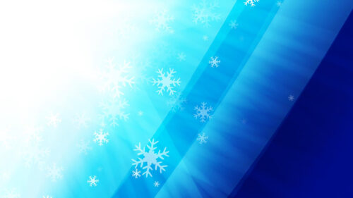 Abstract Blue Winter Snowflakes Gradient PC Wallpaper