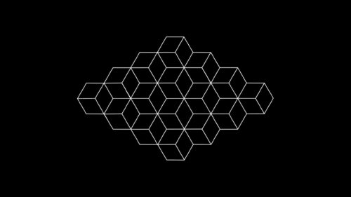 Minimalist Isometric 3D Geometric Cube Pattern 4K Desktop Wallpaper