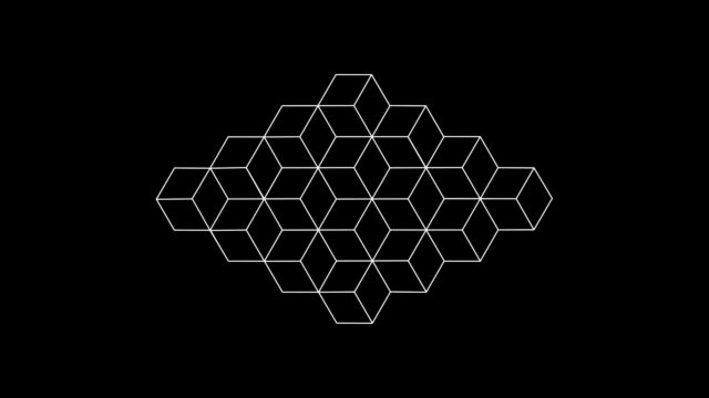 Minimalist Isometric 3D Geometric Cube Pattern 4K Desktop Wallpaper