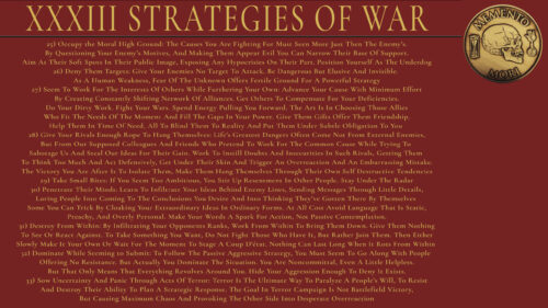 XXXIII Strategies of War Memento Mori Text Quote Desktop Wallpaper