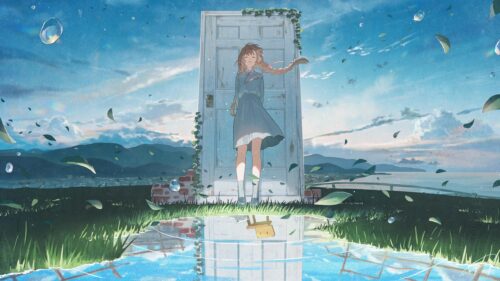 Suzume No Tojimari Anime Girl Standing By The Door PC Wallpaper