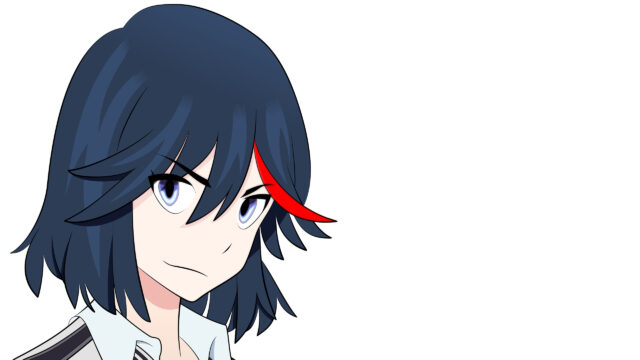 Ryuko Matoi Intense Gaze Close Up Kill la Kill Desktop Wallpaper