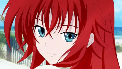 Close-up Portrait of Rias Gremory from High School DxD 4K Wallpaper