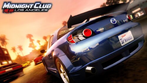 Blue Mazda RX8 Midnight Club Los Angeles Racing 4K PC Wallpaper