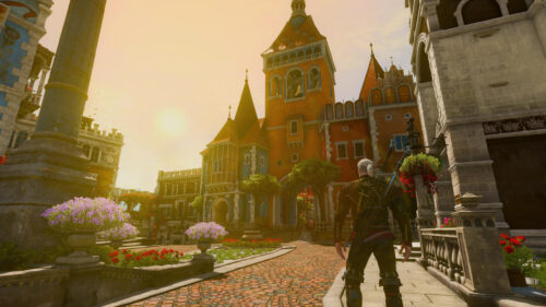 Geralt of Rivia in Toussaint The Witcher 3 Cinematic 4K Wallpaper