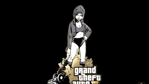 Grand Theft Auto III Minimalist Character Art Desktop Wallpaper
