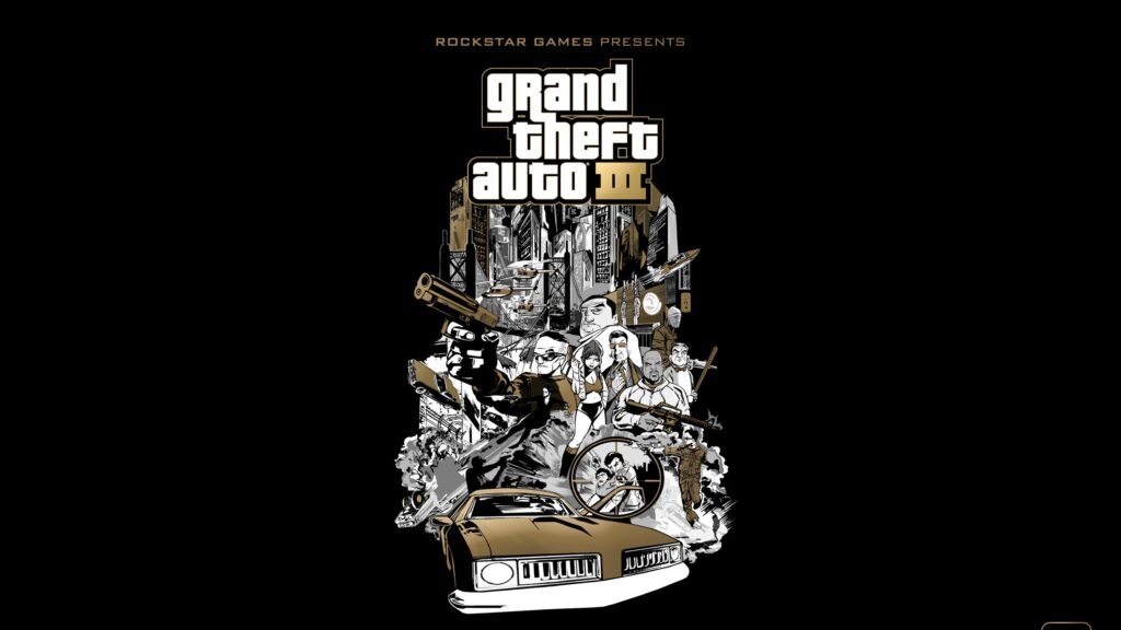 Grand Theft Auto III Iconic Character Montage Gaming PC Wallpaper