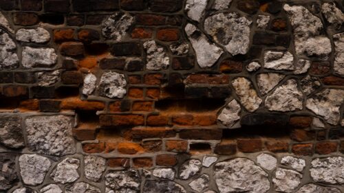 Rustic Ancient Brick and Stone Wall Texture Desktop Wallpaper