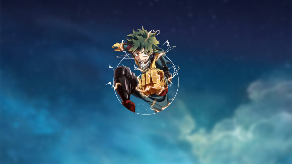 Izuku Midoriya One For All Combat Pose Anime PC Wallpaper