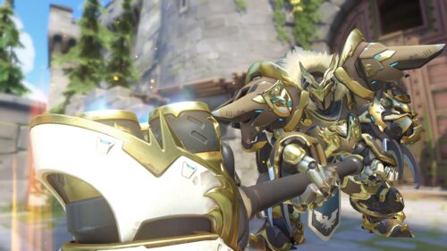 Reinhardt Overwatch Golden Armor Skin Character Desktop Wallpaper