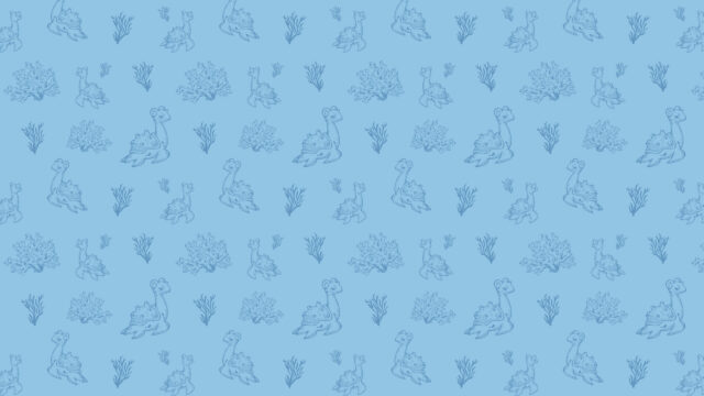 Minimalist Lapras Pattern Aquatic Aesthetic Desktop Wallpaper