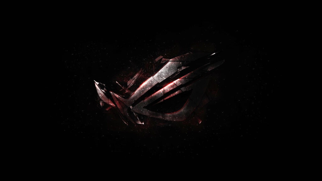 ASUS ROG Cyberpunk Logo Dark Aesthetic 4K Desktop Wallpaper