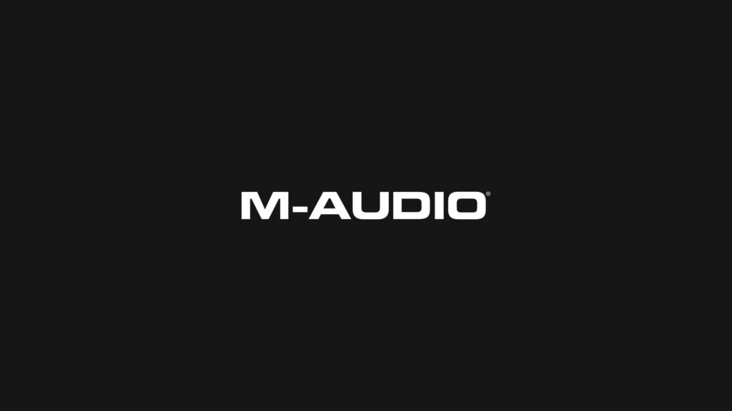 Minimalist M-AUDIO Logo Professional Dark Aesthetic Desktop Wallpaper