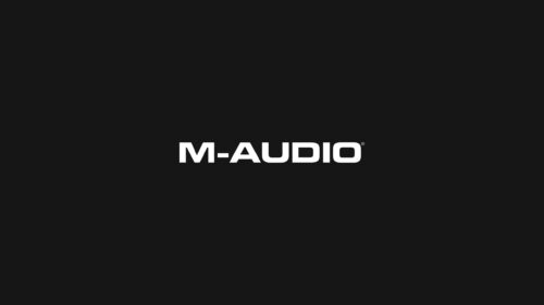 Minimalist M-AUDIO Logo Professional Dark Aesthetic Desktop Wallpaper