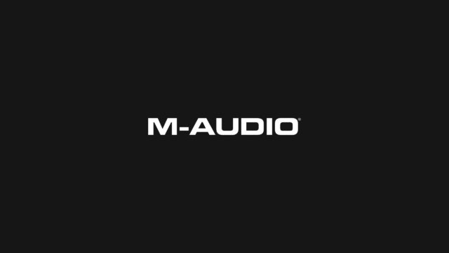 Minimalist M-AUDIO Logo Professional Dark Aesthetic Desktop Wallpaper