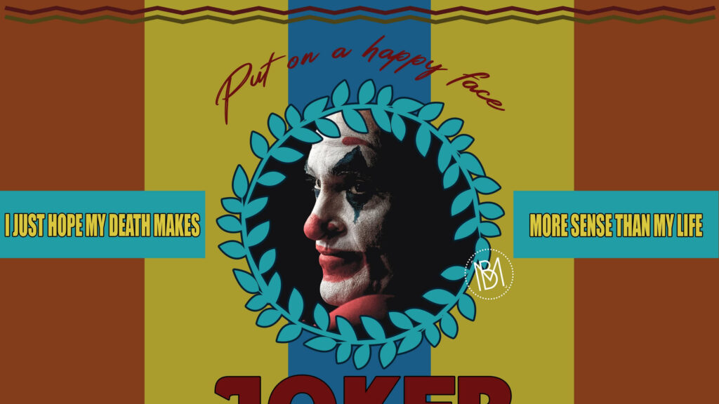 Joker Put On A Happy Face Quote Minimalist Portrait Desktop Wallpaper