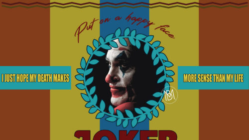 Joker Put On A Happy Face Quote Minimalist Portrait Desktop Wallpaper