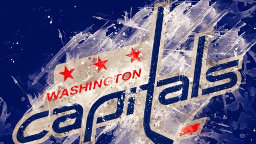 Washington Capitals Abstract Ice Hockey Team Logo 4K Desktop Wallpaper