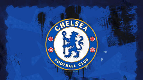 Chelsea FC Logo Artistic Blue Grunge Style 4K Desktop Wallpaper