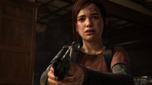 Ellie Williams Aiming Gun The Last of Us Part I 4K Desktop Wallpaper