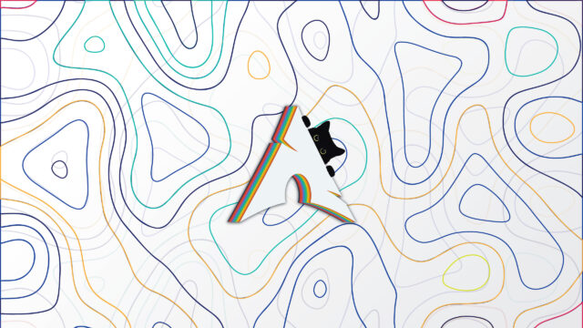 Minimalist Arch Linux Logo with Cute Cat and Colorful Contour Lines 4K Wallpaper