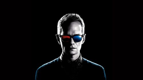 Neil Patrick Harris Wearing 3D Glasses Dark Cinematic Portrait 4K Desktop Wallpaper
