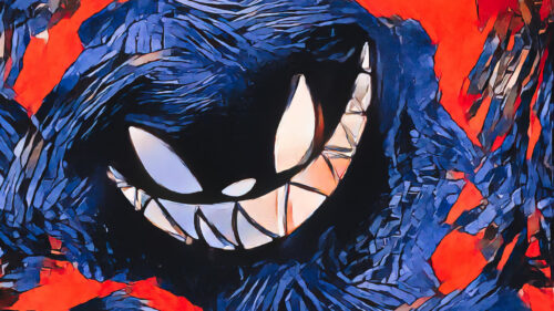 Gengar Abstract Artistic Smile Desktop Wallpaper