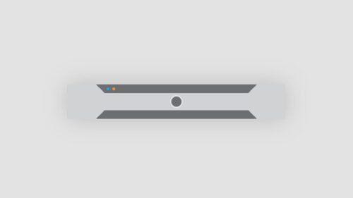Minimalist Abstract Tech Bar with Glowing Indicator Lights 4K Wallpaper