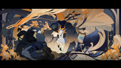 Anime Fantasy Art with Knight and Dreaming Girl 4K PC Wallpaper