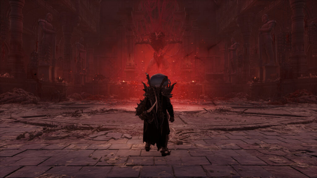 Lords of the Fallen Dark Fantasy Warrior Facing Demon Boss 4K Desktop Wallpaper