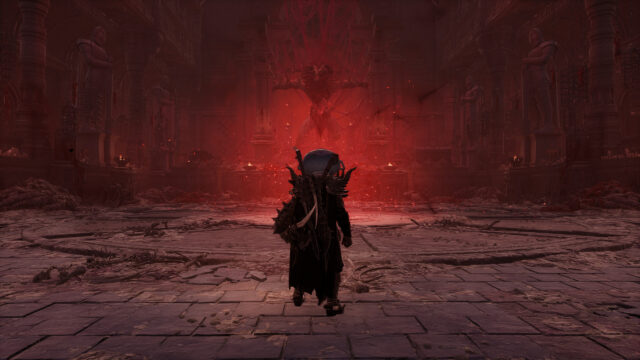 Lords of the Fallen Dark Fantasy Warrior Facing Demon Boss 4K Desktop Wallpaper