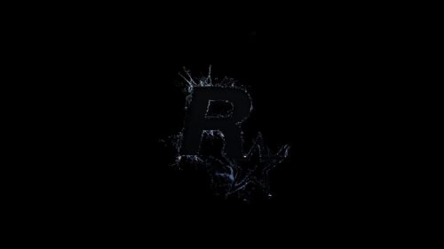 Rockstar Games Logo Water Splash Effect 4K Desktop Wallpaper