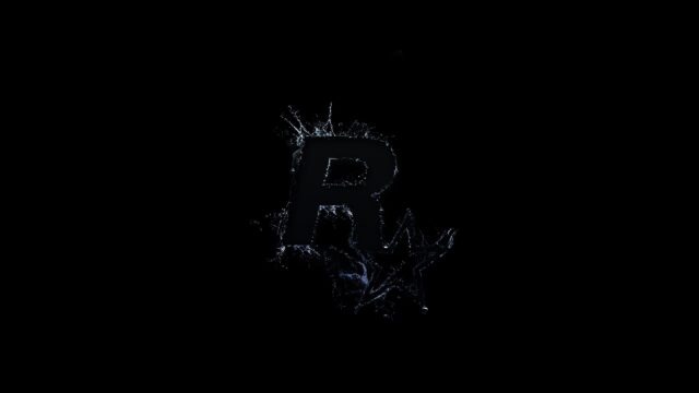 Rockstar Games Logo Water Splash Effect 4K Desktop Wallpaper