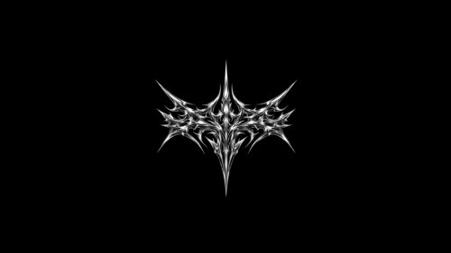 Abstract Chrome Metallic Gothic Symbol 4K Desktop Wallpaper