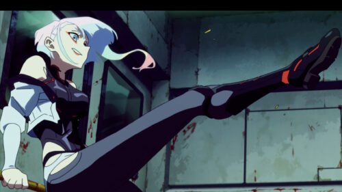 Lucy Cyberpunk Edgerunners Anime Character High Kick 4K PC Wallpaper